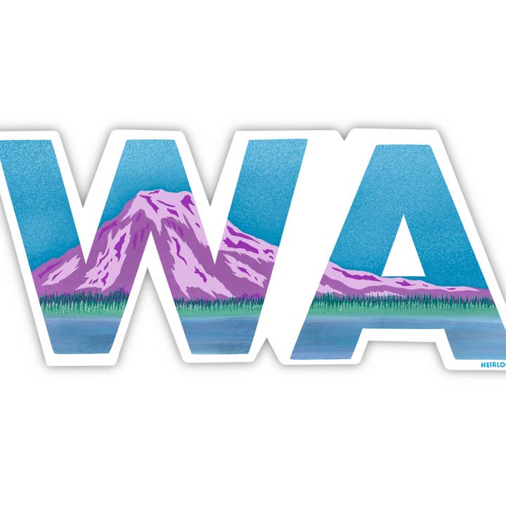 WA Sticker van de staat Washington voor wholesale door Heirloom Design Co.