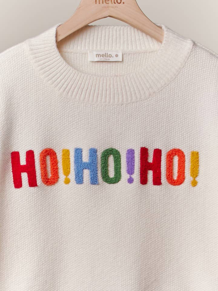 Mello. - Wholesale Knit Sweater - Women's - OVERSIZE Christmas Sweater with Lettering