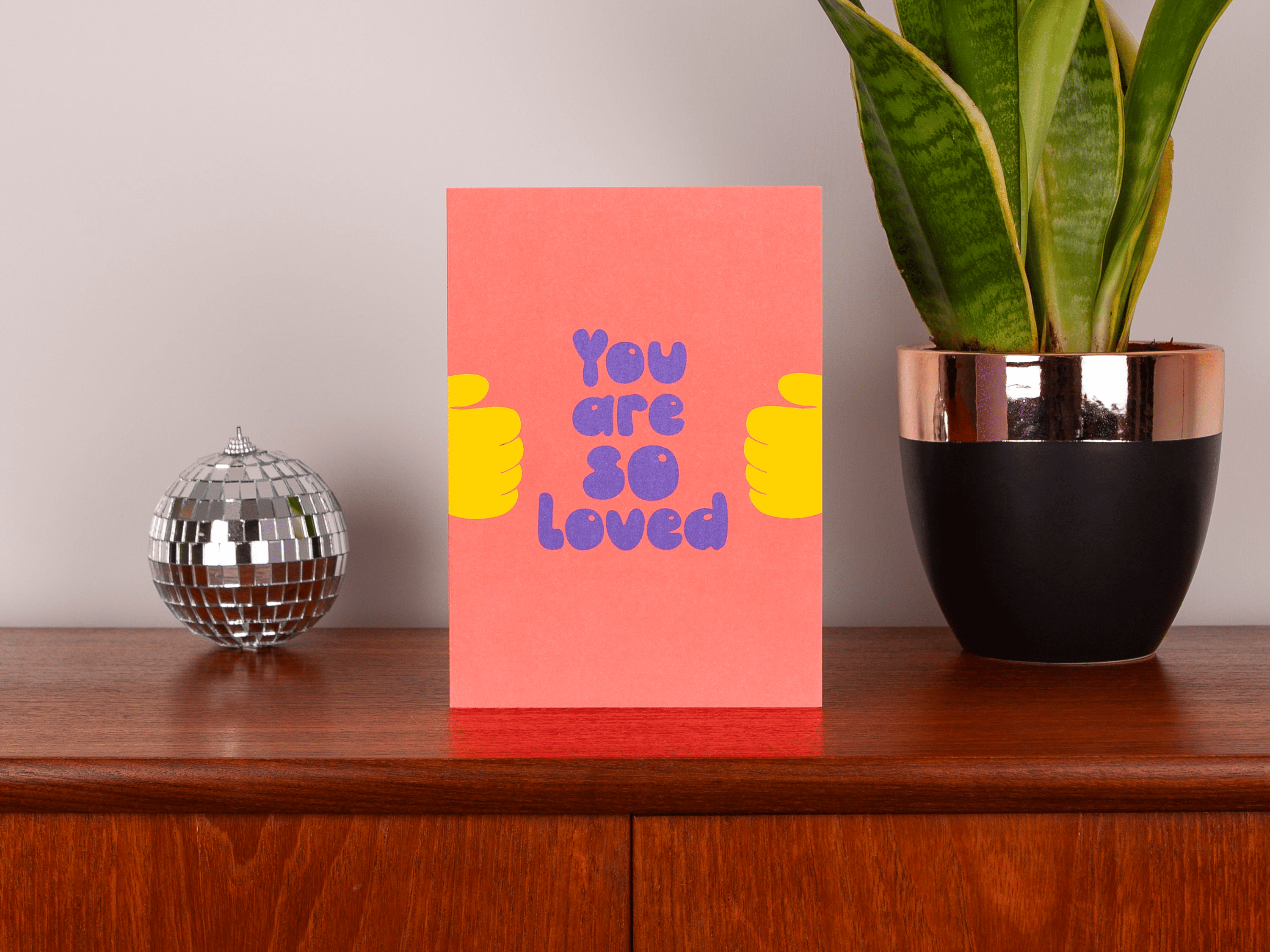 LoveLossDiscoballs – wholesale Love card – You Are So Loved | Bright Encouragement Greeting Card1