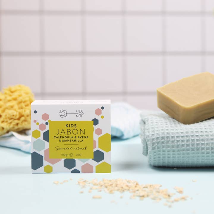 FLOCONUT - Wholesale Bar Soap - KIDS SOAP CALENDULA, OATMEAL AND CHAMOMILE