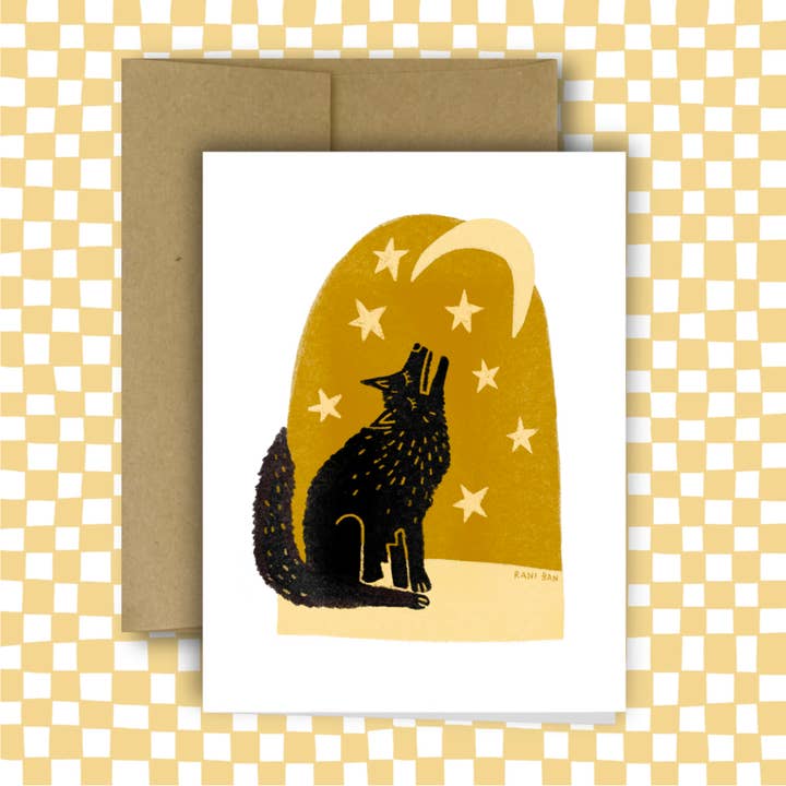 SHE WOLF Greeting Card for wholesale by RANI BAN CO