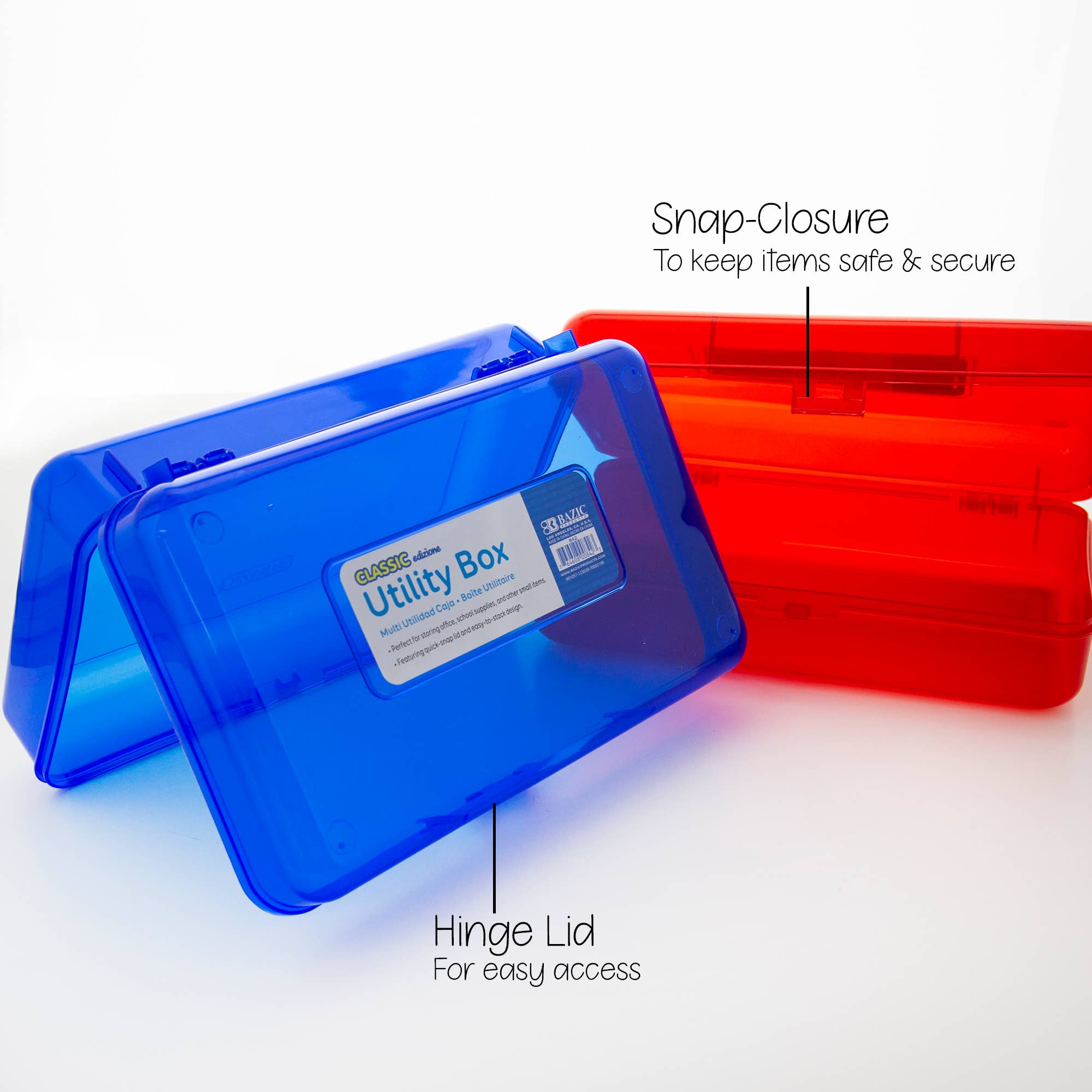 BAZIC Products - Wholesale Pencil Case/Pouch - Pencil Case Multipurpose Utility Box - Classic Color4