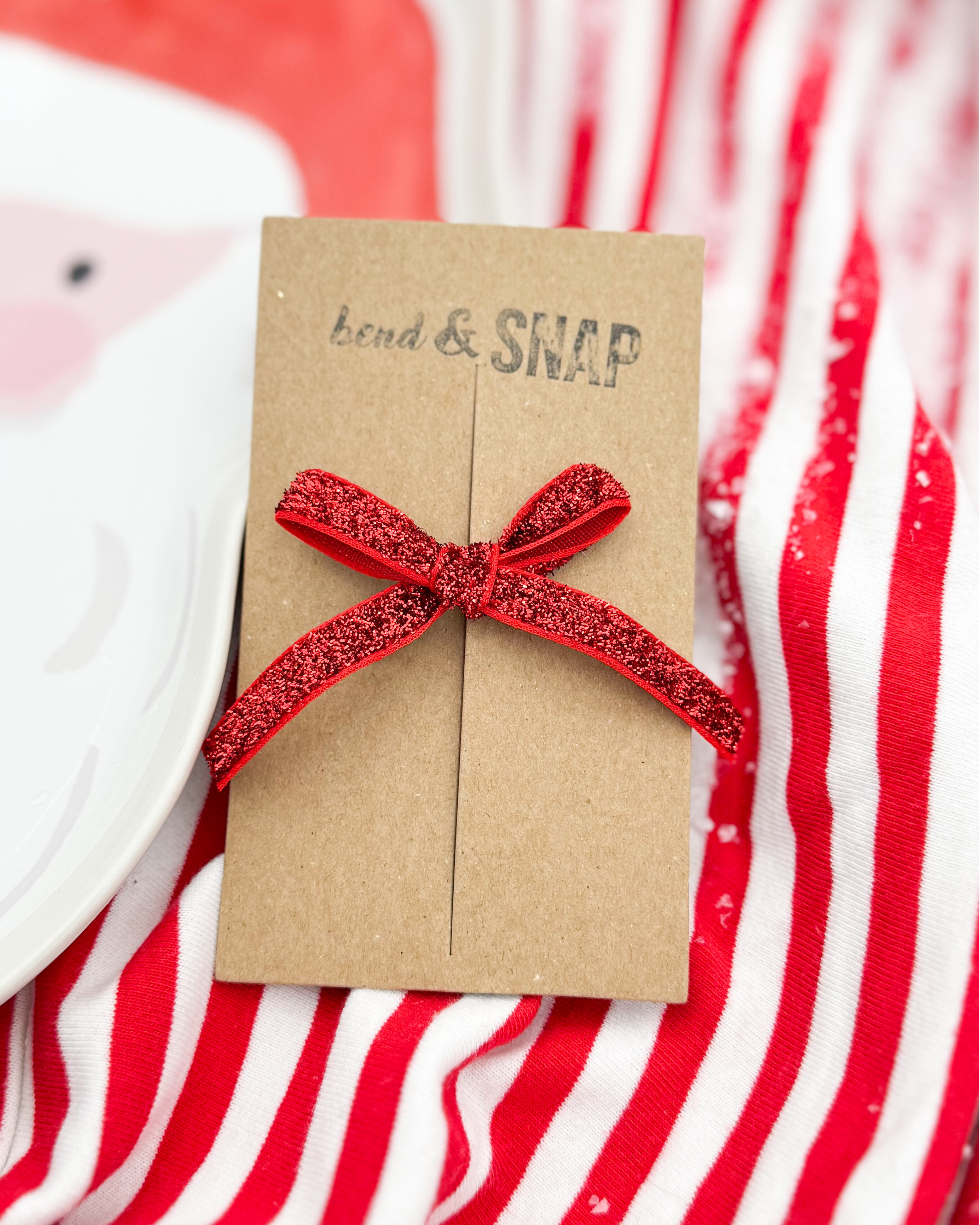 Bend & Snap - Wholesale Bow - Gift Wrapping - Red with Gold Shimmer Ribbon Bow0