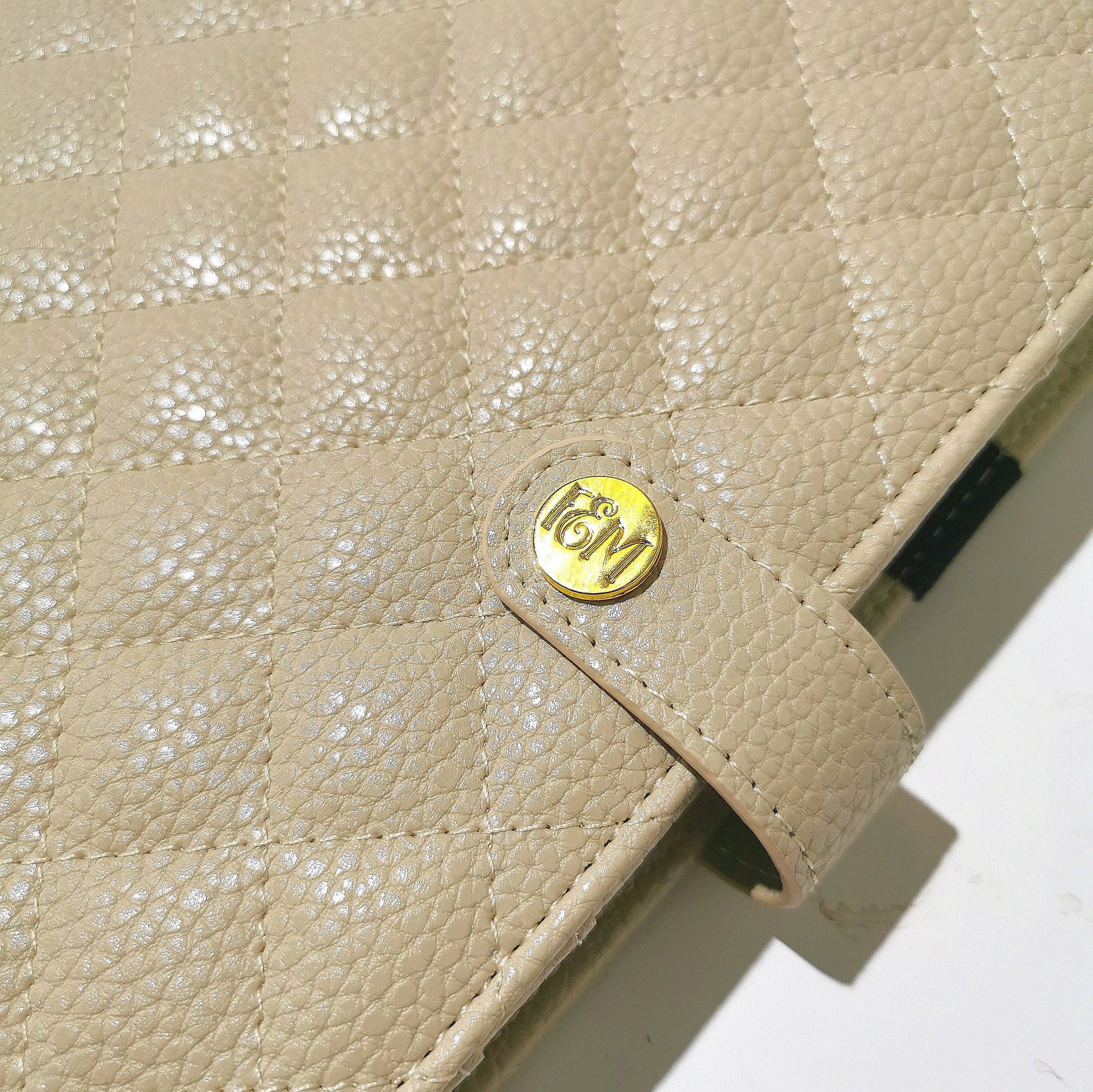 Fox & Moon – Engroshandel Planner – Personlig planlægger med champagnefarvet quiltet omslag2