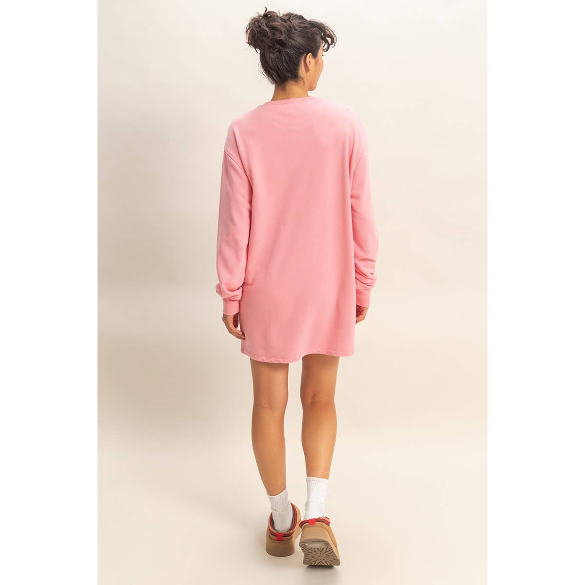 Double Zero - Venta al por mayor Vestido - Mujer - Vestido sudadera mini de gran tamaño lavado mineral31