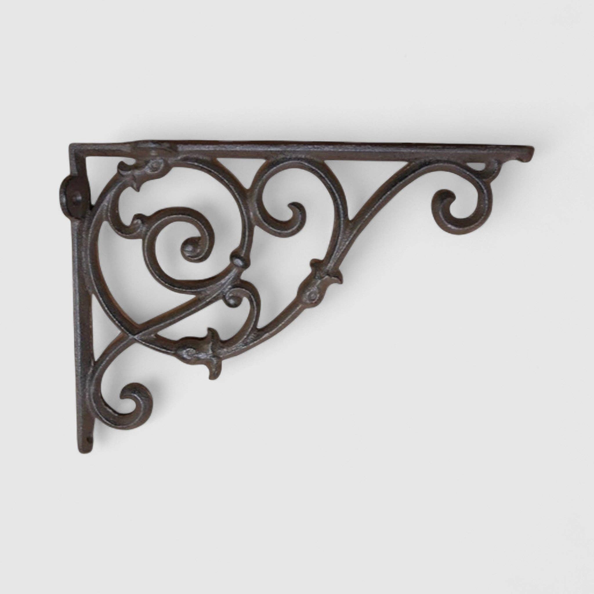 Iron & Blossom - Wholesale Wall Mounted Shelf - Detailed Cast Iron Bracket - Vintage-Style Shelf Support1