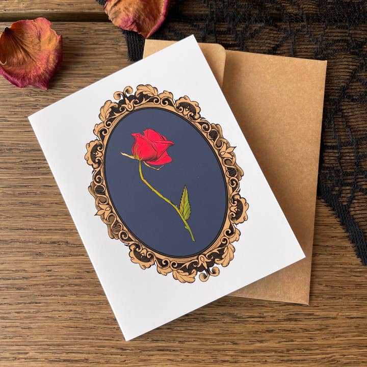 Carte de vœux Gothic Rose pour la vente par Art By Shennifr