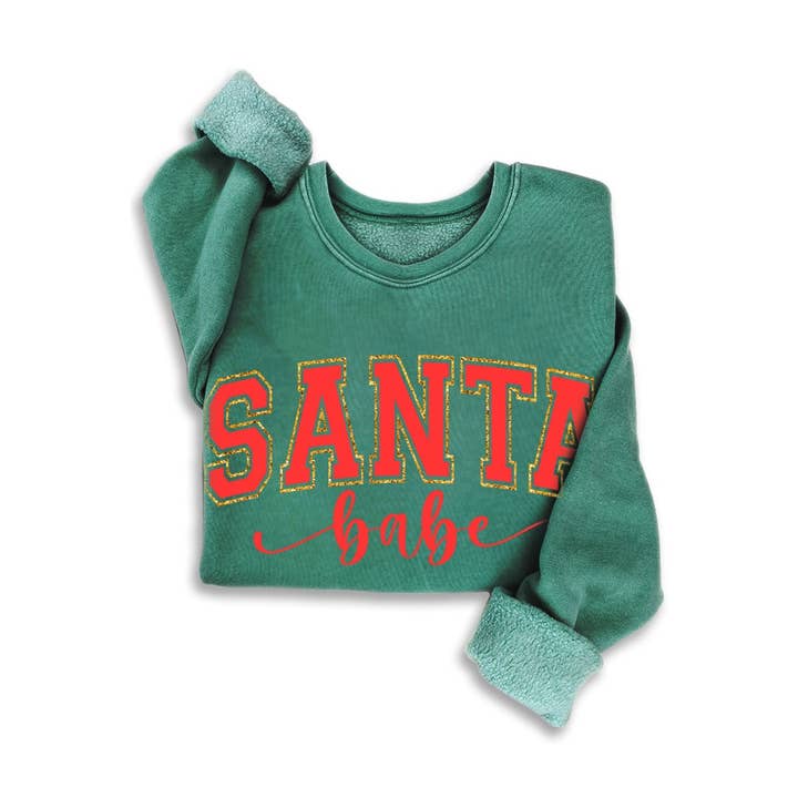 SANTA BABY GLITTER MINERALSWEATSHIRTS for engroshandel hos HRTandLUV
