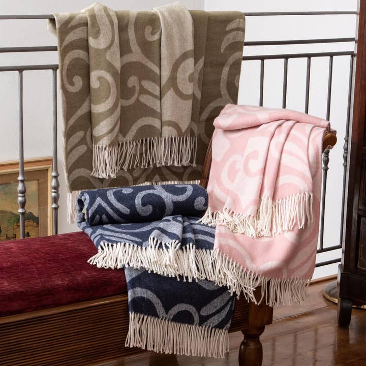 Super Soft Babele Arabesque - Baumwollplaid für den Großhandel von SOFIA TOSCANO