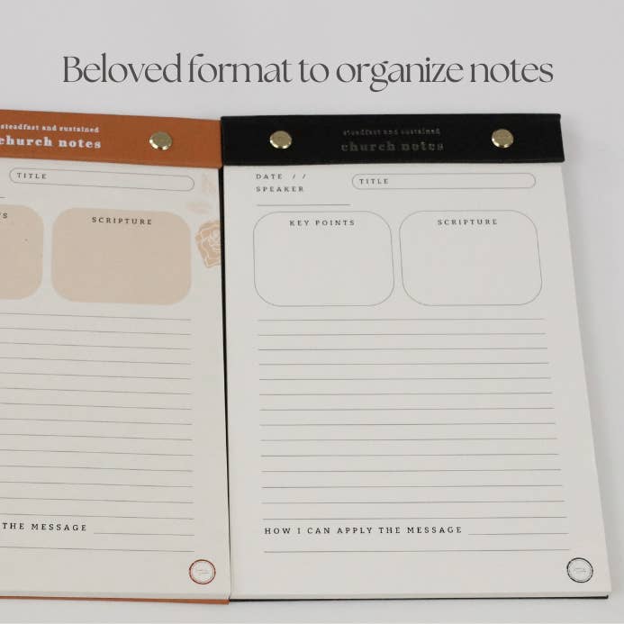Steadfast and Sustained - Wholesale Notepad - Church Notes Notepad5