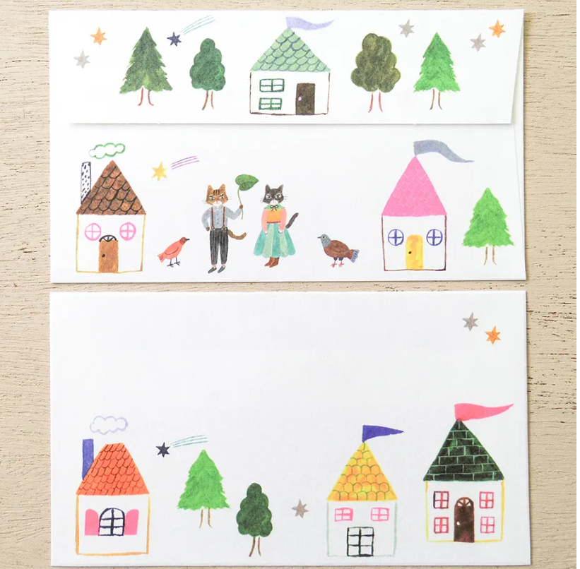 「FUNJI」In Japan - Vendita all'ingrosso Set di cartoleria/cancelleria - Set di Lettere Aiko Fukawa House – Mino Washi Giapponese4