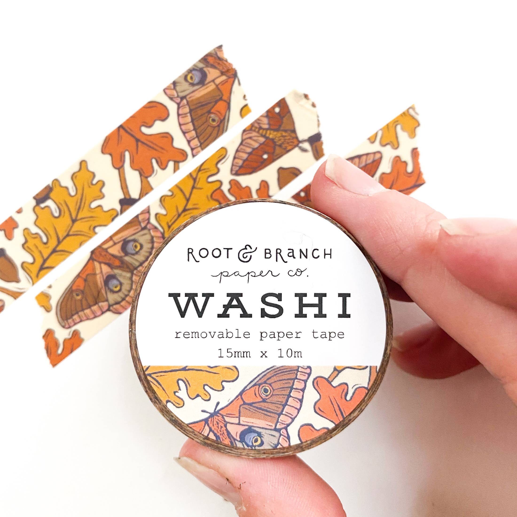 Root & Branch Paper Co. – wholesale Washitejp – Vit ek Höst Washi Tape1