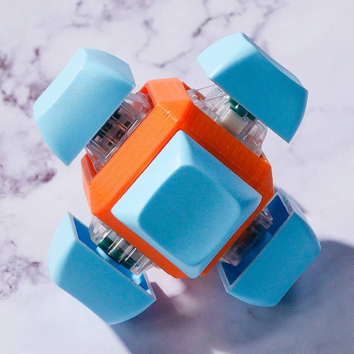 6 Key Cube: Mechanical Keyboard Fidget - Bold Blend for wholesale by Strudel3D