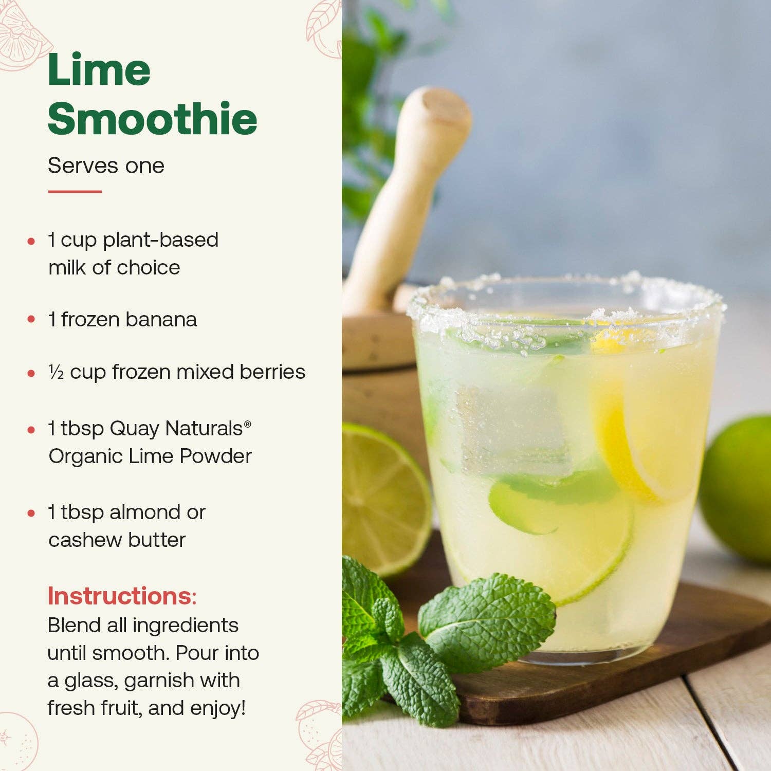 Quay Naturals – Proteína/Superalimento em pó por atacado – Pó de Lima Orgânico6