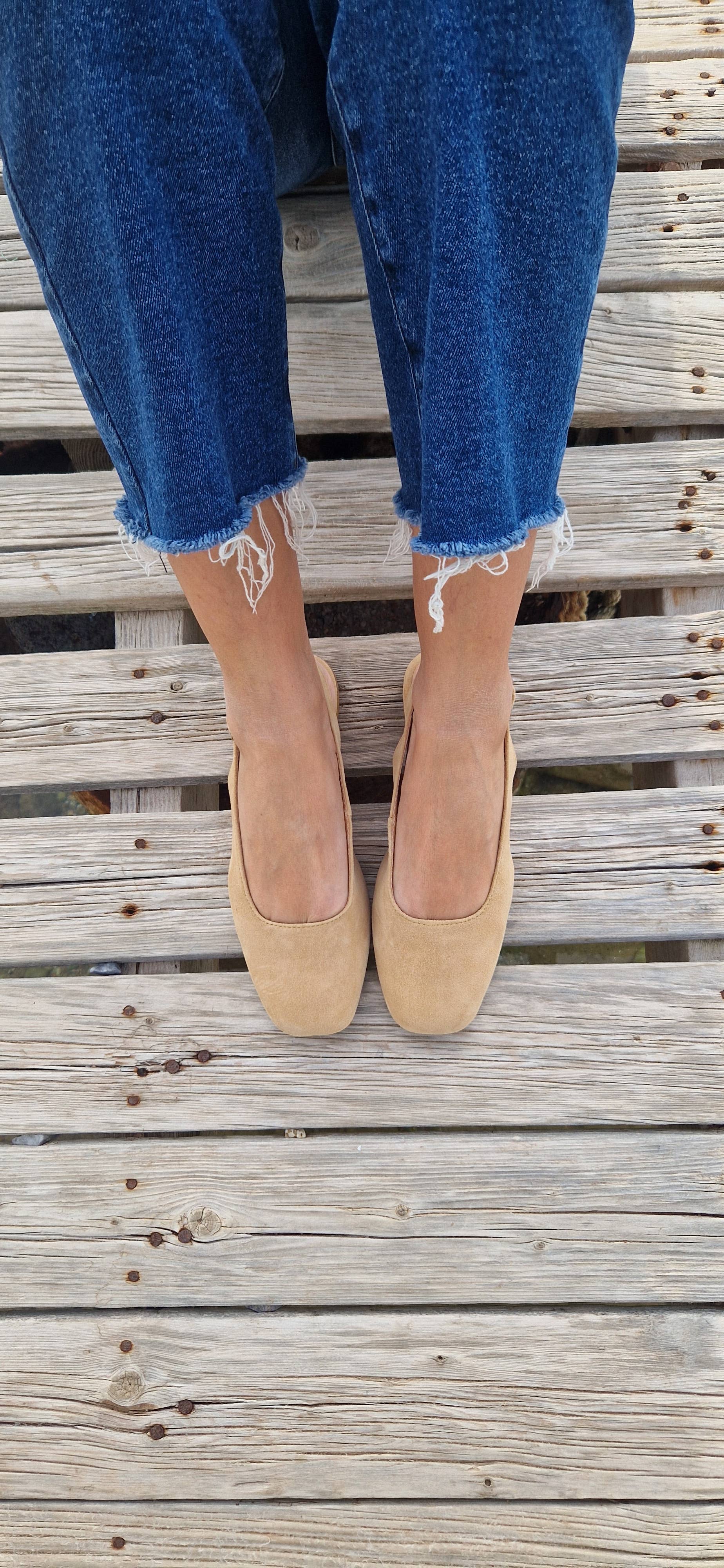 Madammeshushu - Vente Ballerines – femme - Ballerines beiges, Ballerines à bride arrière, Mules6