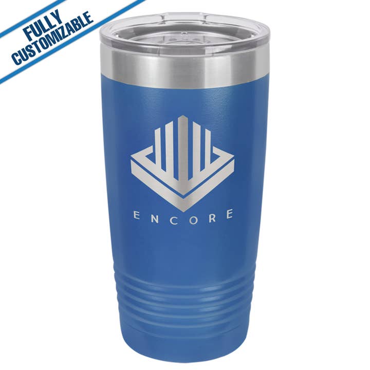 GiftWorksPlus - Wholesale Insulated Mug/Tumbler - 20oz. Engraved Tumbler with Flip Lid - Fully Customizable3