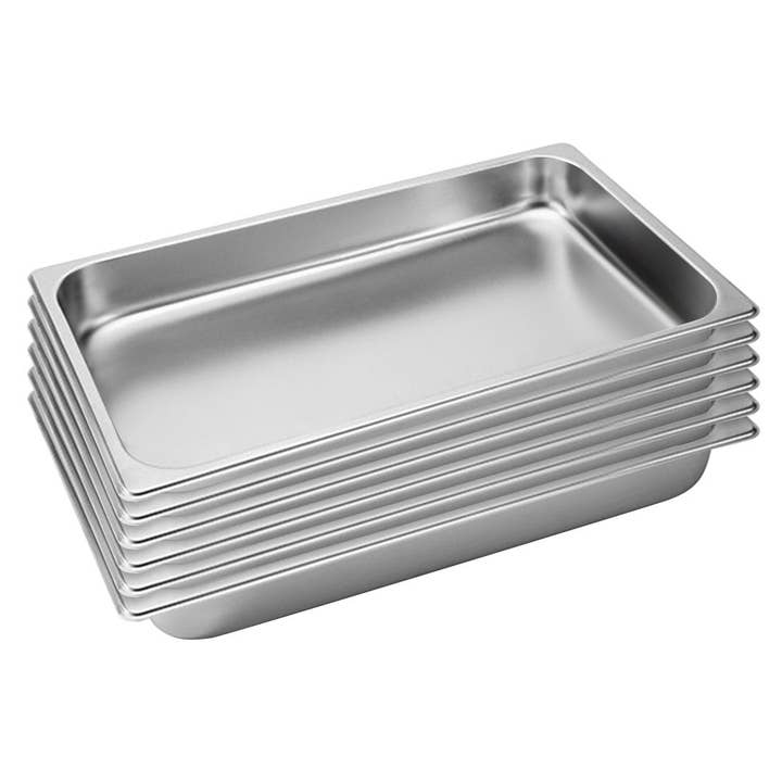 SOGA 6X Gastronorm GN Pan Full Size 1/1 GN Pan 6.5cm Deep Stainless Steel Tray for wholesale by SOGA International Pty Ltd