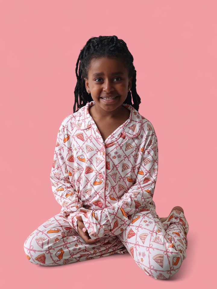 SLICE OF FALL DREAM GIRL'S FLARE SET for wholesale by Dream Big Little Co.