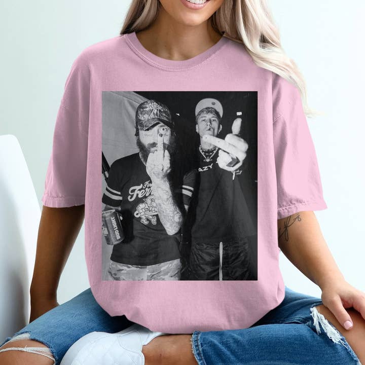 Post Malone & MGK Comfort Colors Country Music Tee for wholesale by TheKingShirt