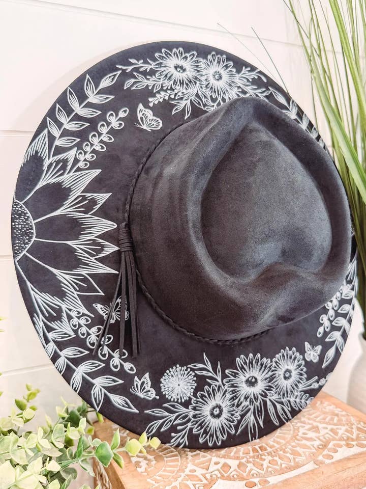 Floral Print Heart Hat for wholesale by Willie & Dolly Designs