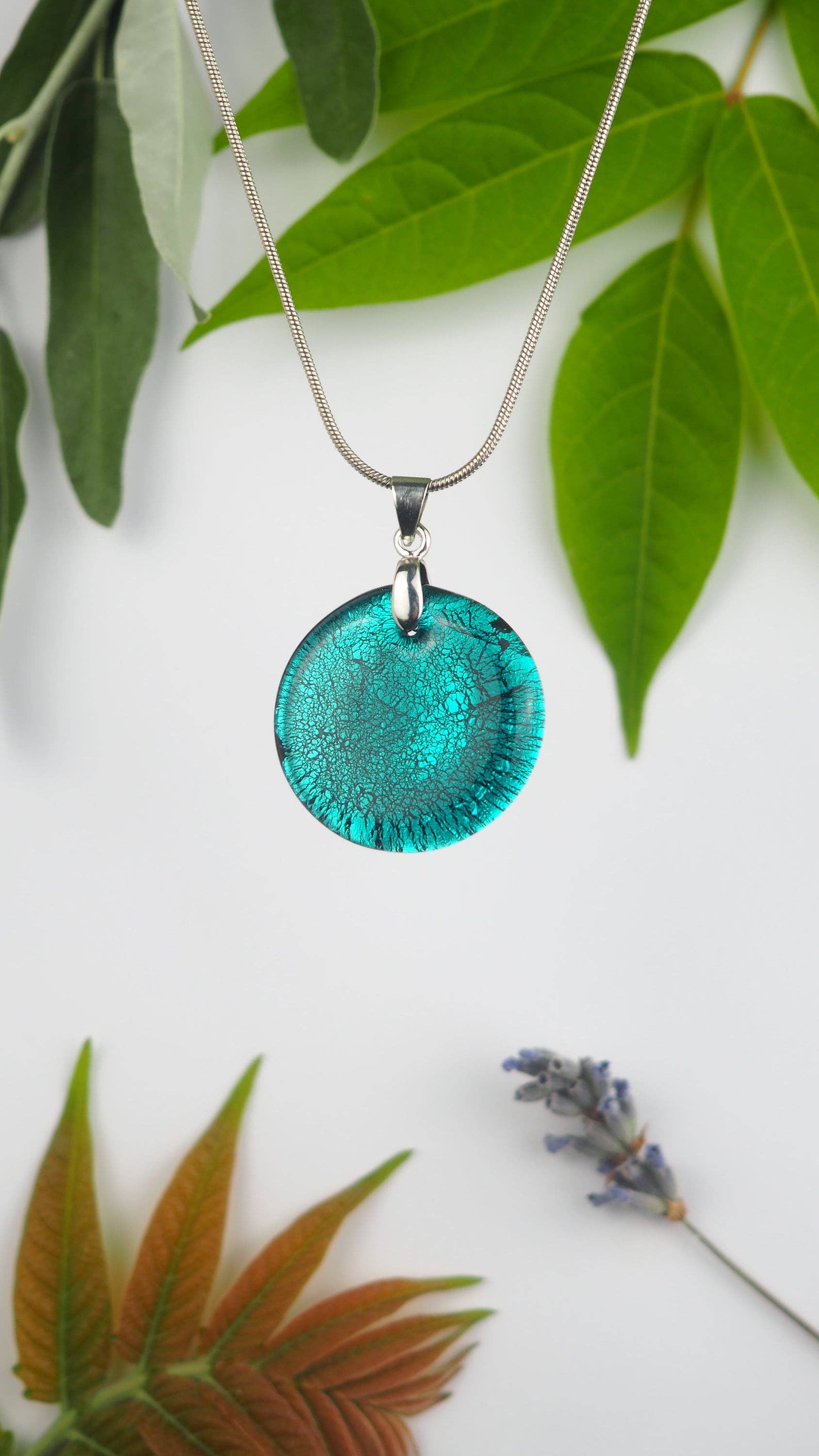 Drusilya Glass Art - Wholesale Pendant/Charm Necklace - Antares Necklace Handmade Murano Glass Jewelry Lampworking1