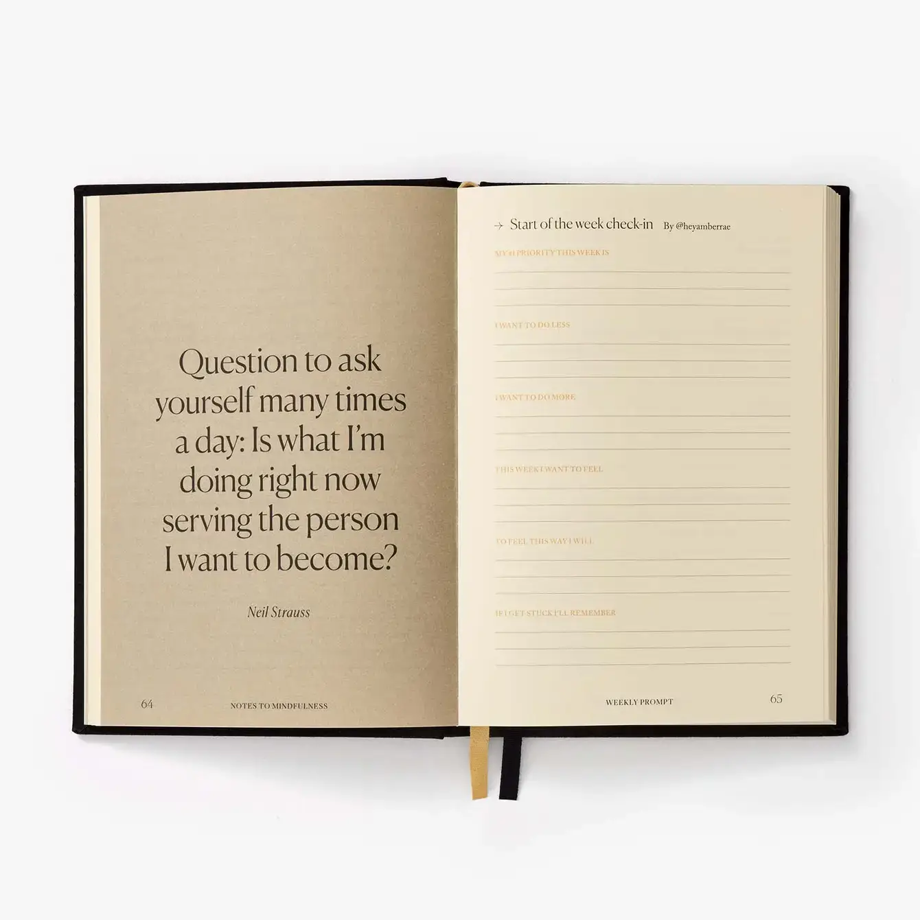 Intelligent Change - Wholesale Journal/diary - Notes to Mindfulness Journal Black - Daily Guided Reflection6