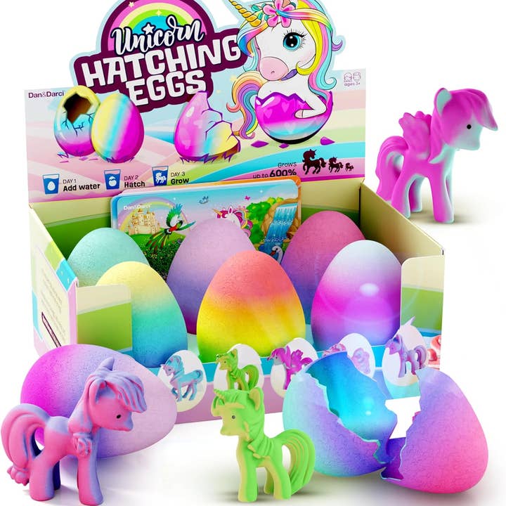 Dan&Darci - Wholesale Toy Set - Kids - Unicorn Hatching Surprise Eggs for Kids - 6 Pack