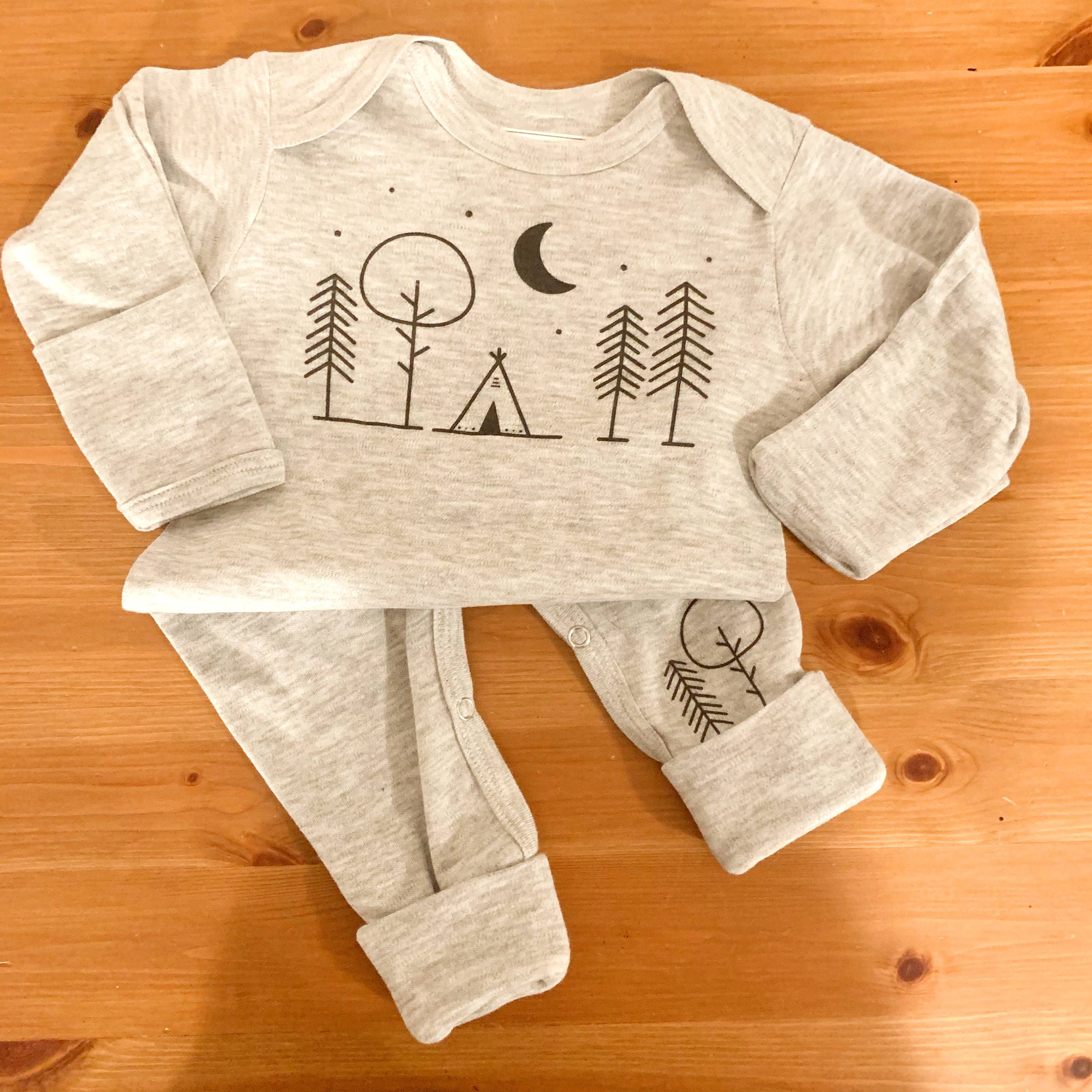 Baby Grey Romper - Adventure for wholesale on Faire4
