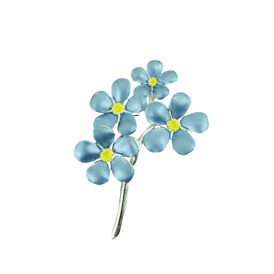 Alexander Thurlow & Co Ltd – wholesale Brooch – Forget Me Not Blue Flower Brooch3