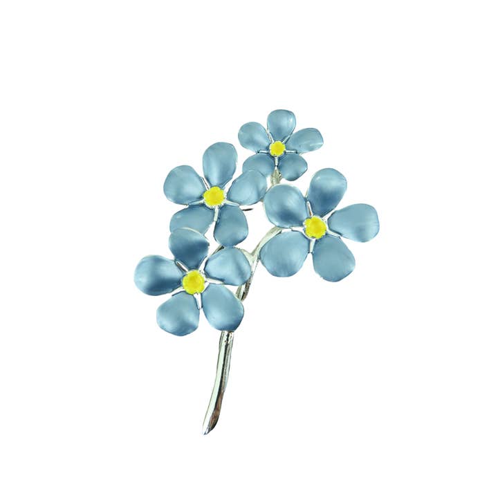 Alexander Thurlow & Co Ltd - Wholesale Brooch - Forget Me Not Blue Flower Brooch3