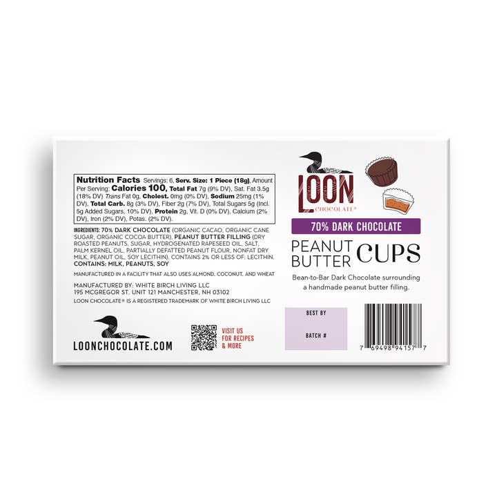 Loon Chocolate - Wholesale Chocolate Box - Peanut Butter Cups - 70% Dark Chocolate2