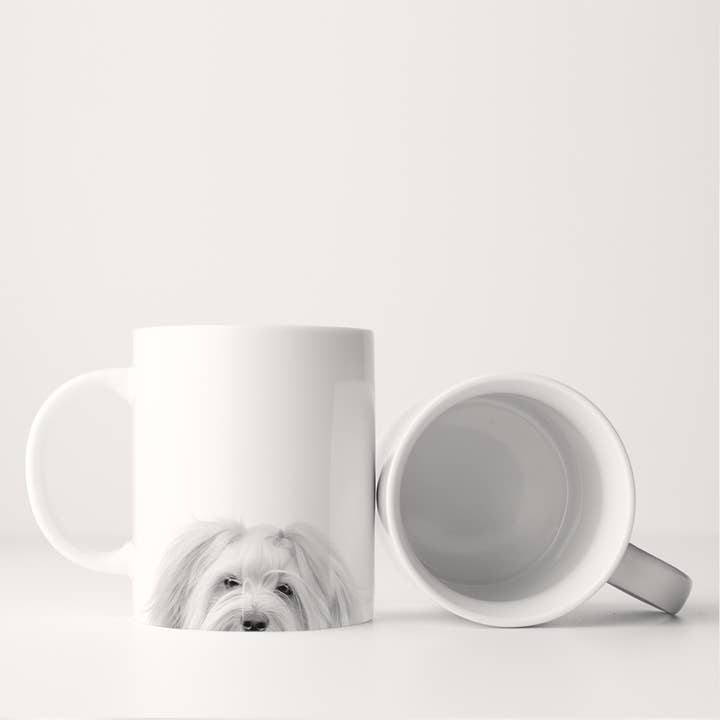 Peeking Havanese 2 Mug for wholesale by Perkie Prints