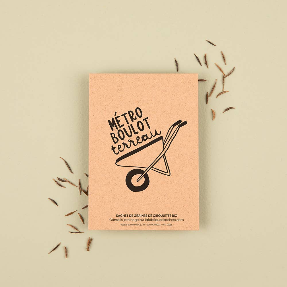 La Fabrique à Sachets - Wholesale Plant Seeds - Métro Boulot Potting Soil - Chive Seed Bag