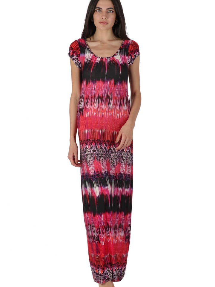 Aztec Print Maxi Dress for wholesale by Marina Kaneva