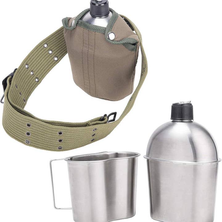VIGOR - Wholesale Water Bottle - High Quality Stainless Steel Canteen Military with Cup and G