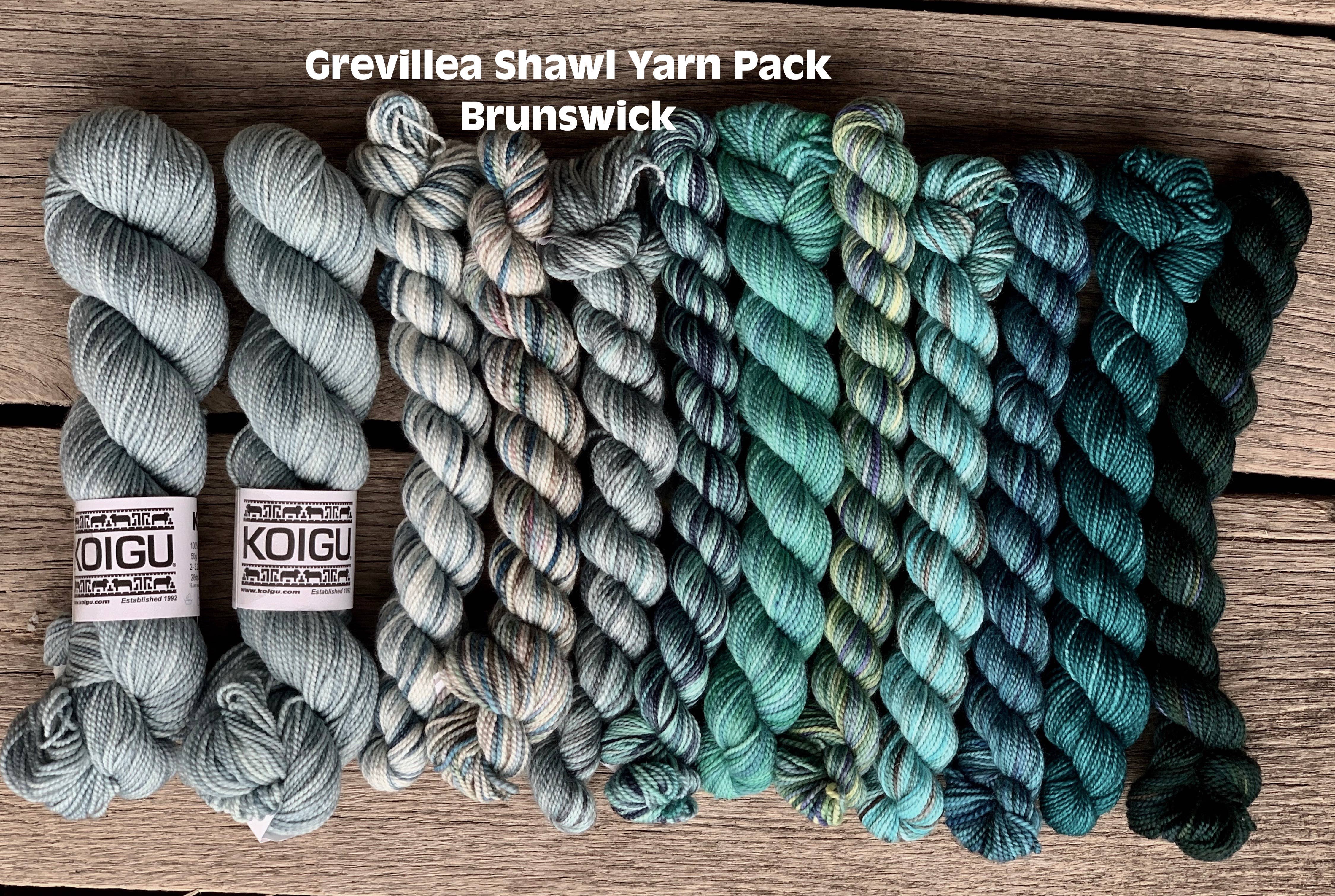 Koigu Wool Designs – Engroshandel Strikke-/hækleartikler – Grevillea tørklæde garnpakker1