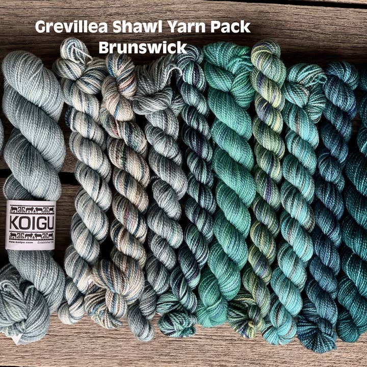 Koigu Wool Designs – Engroshandel Strikke-/hækleartikler – Grevillea tørklæde garnpakker1