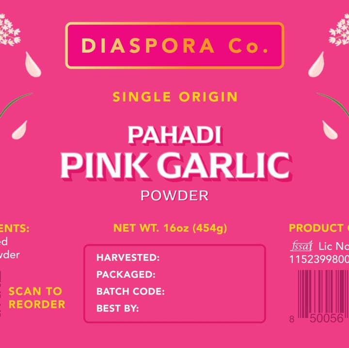Diaspora Spice Co. - Wholesale Dried Spice - Pahadi Pink Garlic Powder - Single-Origin - Foodservice Bag0