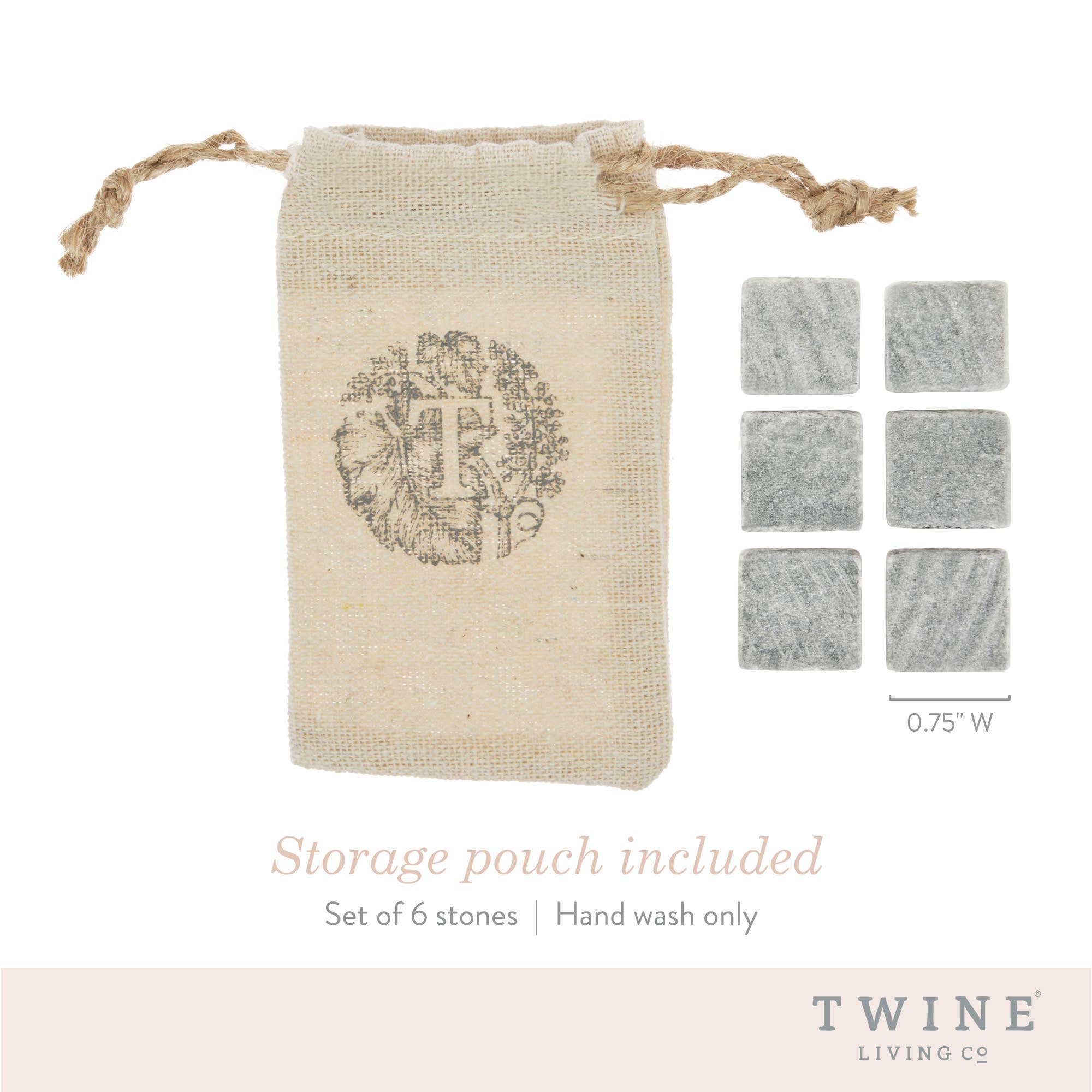 Grey Glacier Rock Cooling Stones Set of 6 for wholesale on Faire5