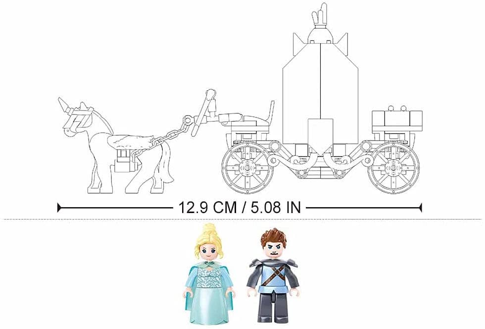 Texas Toy Distribution – wholesale Building set – Child – Fairy Tales of Winter Carriage Building Brick Set (191 pcs)4