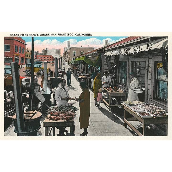 Found Image Press - Wholesale Stationery/Notecard Set - Greeting Card SF-441 Fisherman's Wharf, Fishmongers