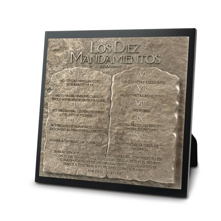 Dicksons - Wholesale Decorative Tabletop Object - LCP Spanish Plaque Los Diez Mandamientos