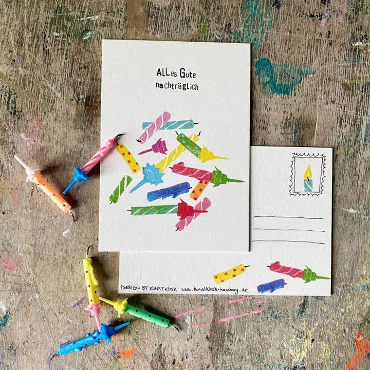 "Belated Happy Birthday" kuki Postcard Set of 10 for wholesale by kuki