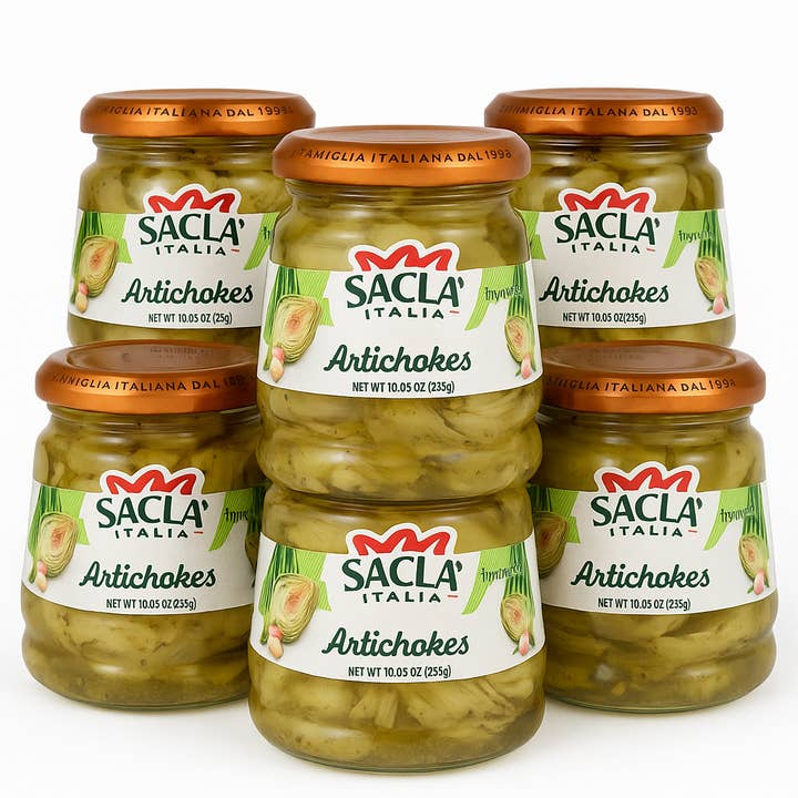 Sacla - Wholesale Canned Vegetables - Sacla Italy Artichoke Hearts in Oil 6x10oz Imported Italian2