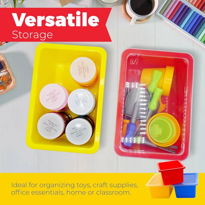 4E's Novelty - Wholesale Storage Bin - Stackable Storage Bins - Cubby Storage Organizers - 3 pcs5