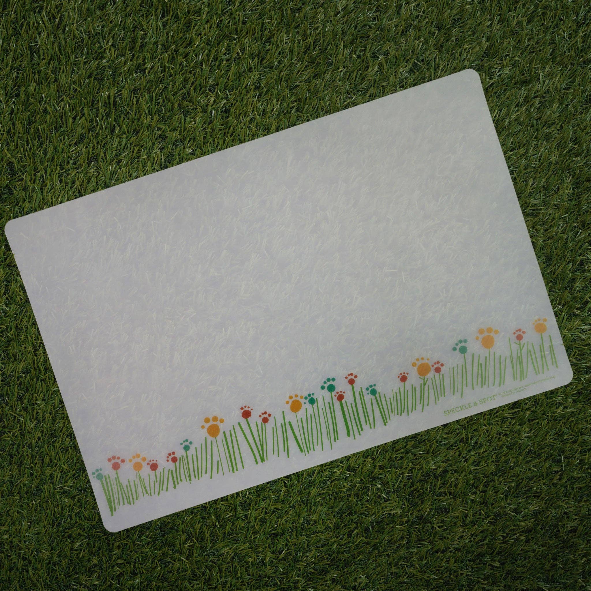 Speckle and Spot by Ore’ Originals - Wholesale Pet Food Mat - Dog - Pet Placemat | Frosted Green Grass1