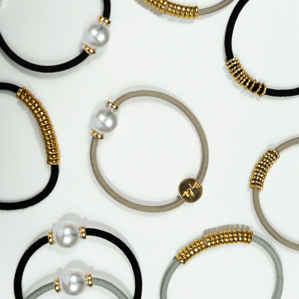 By Lilla – Engroshandel Hårbånd - Dame – Blandet efterår vinter mix & match - Armbånd/hårelastikker 24 stk - SKYGGE1