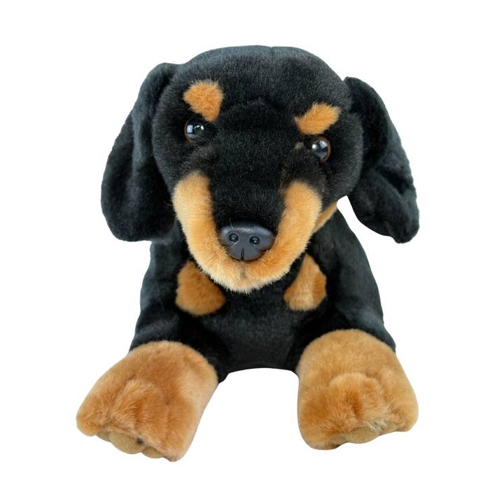 Frankie - Teckel - 30 cm flexible, negro y fuego para venta al por mayor de Bocchetta Plush Toys