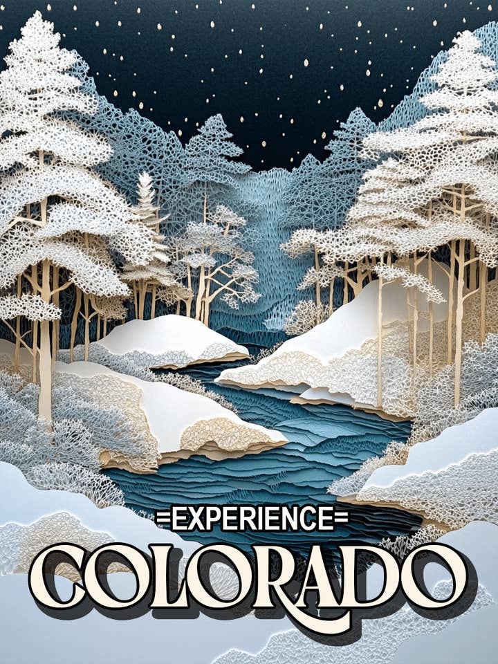 Winter Evening - Colorado Souvenir Home Decor Wall Art Prints – 8″x10″ Artwork for 11″x14″ Frame for wholesale by Mowbi