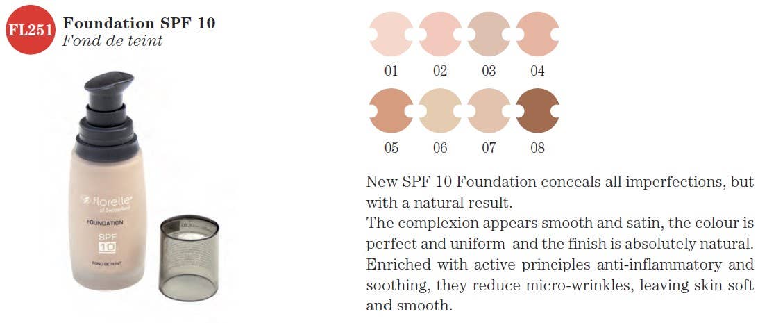 FLORELLE - Wholesale Foundation - Florelle FL 251 Foundation SPF 103